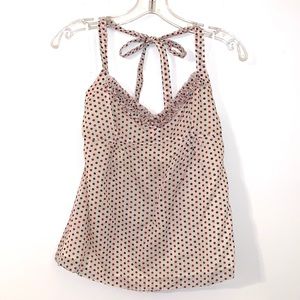 NWOT J. Crew Polkadot Ruffle Halter Top, Size 2